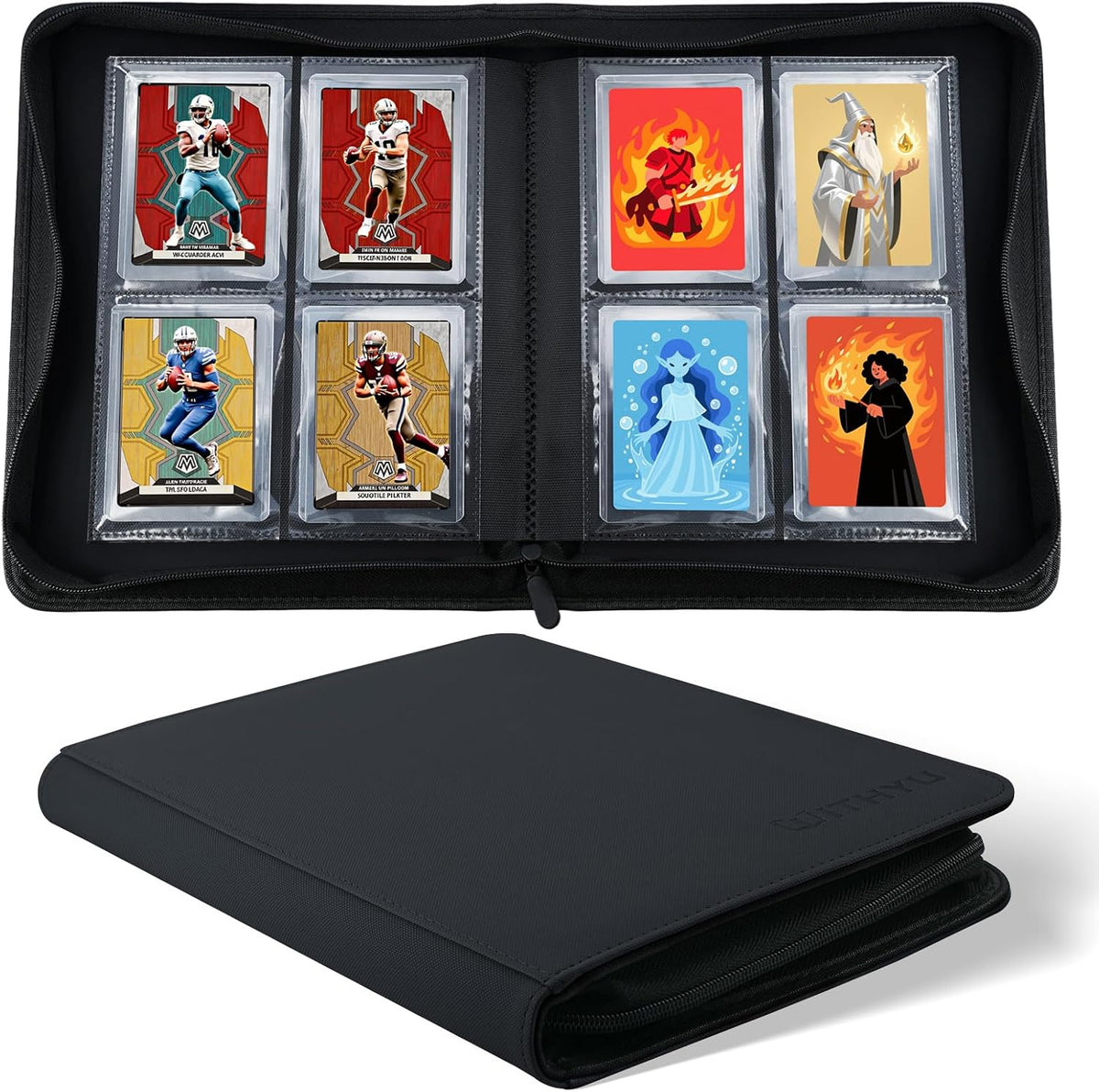 WITHYU 4-Pocket Zippered Toploader Binder