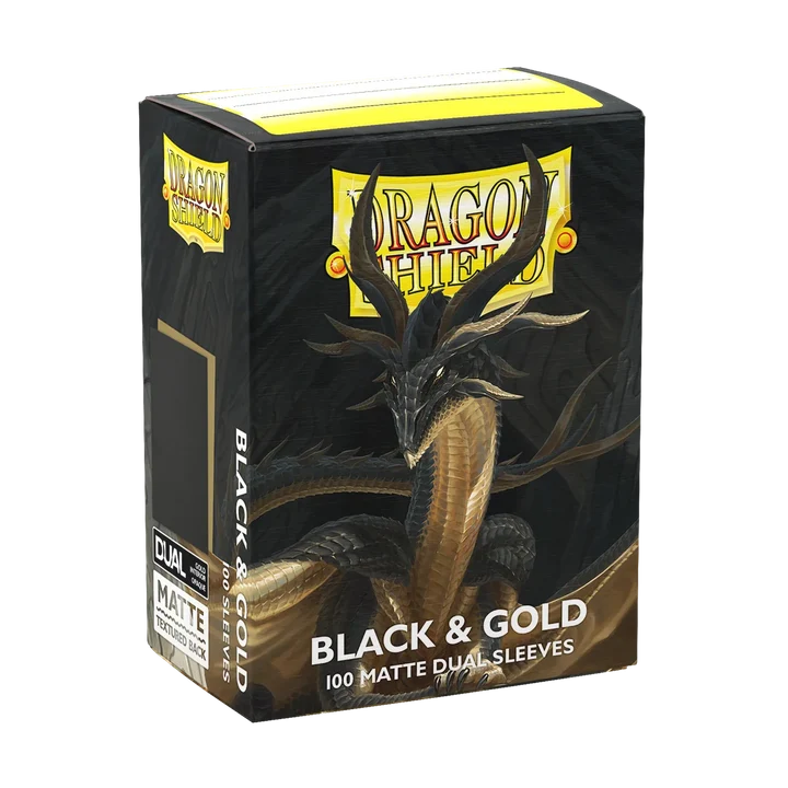 Dragon Shield Sleeves - Dual Matte Black & Gold