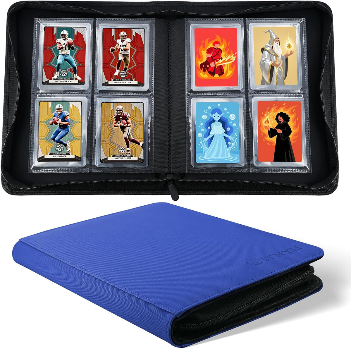 WITHYU 4-Pocket Zippered Toploader Binder