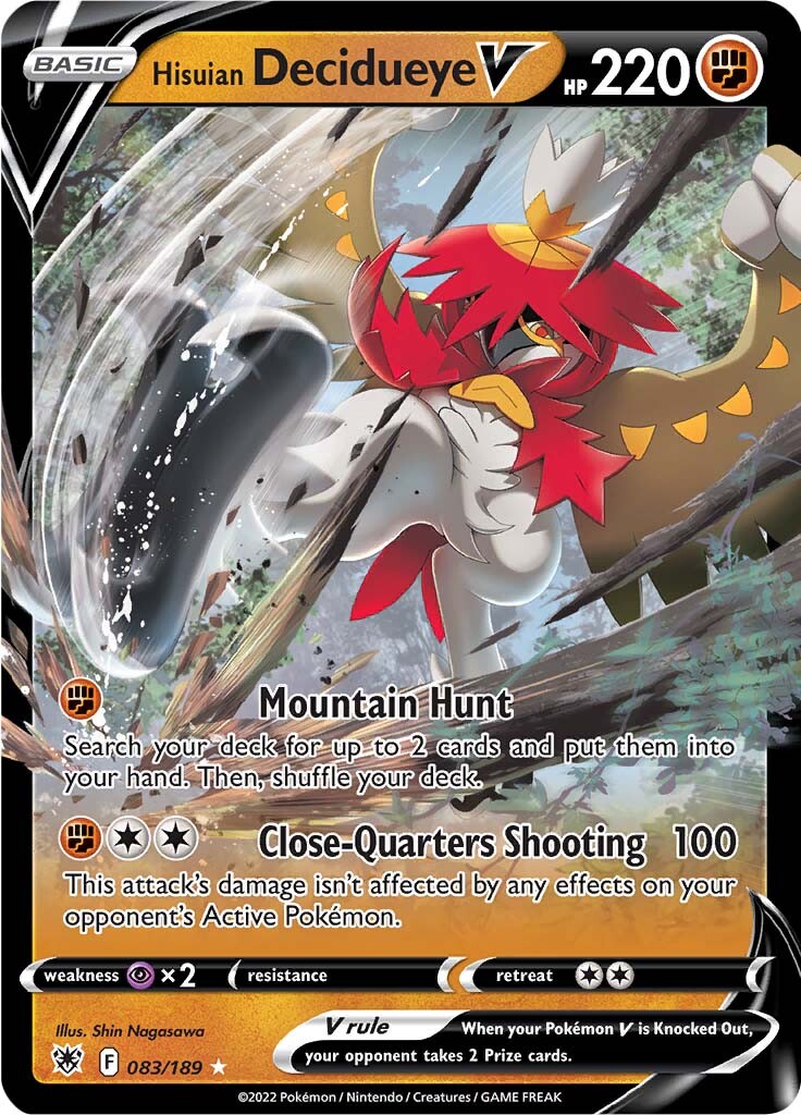 Hisuian Decidueye V (083/189) [Sword & Shield: Astral Radiance] | Infinity Cards & Collectibles