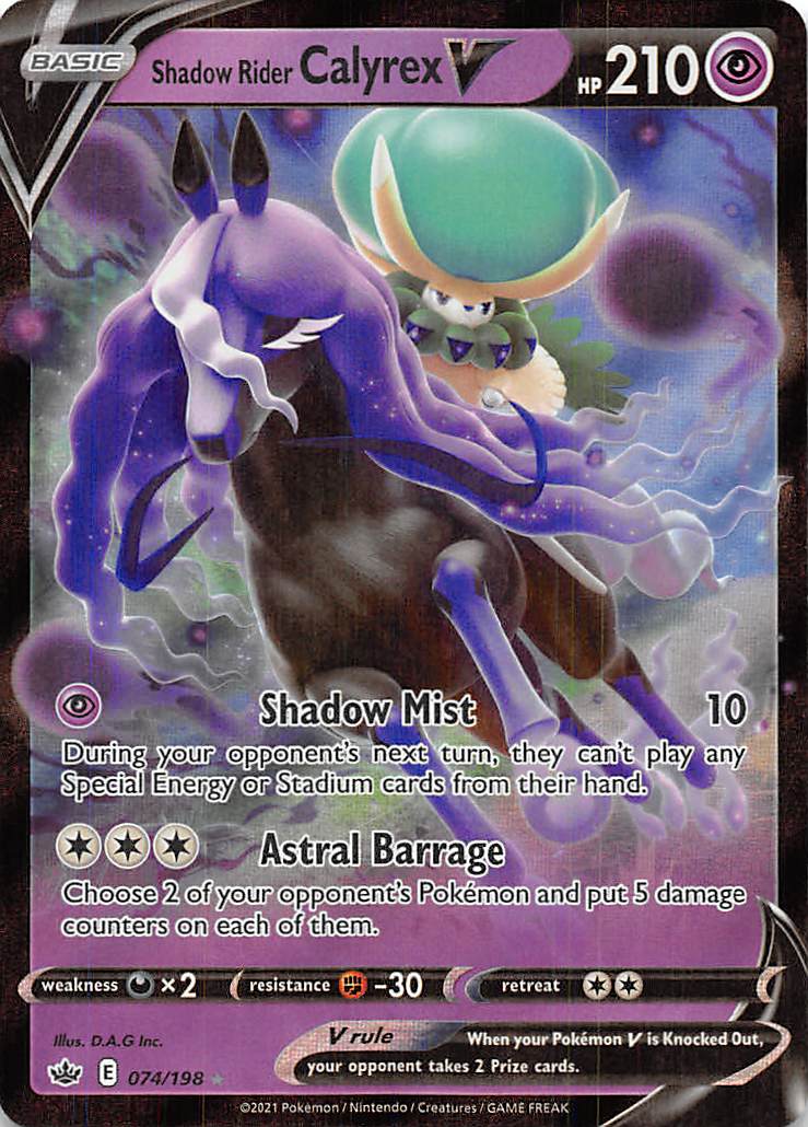 Shadow Rider Calyrex V (074/198) [Sword & Shield: Chilling Reign] | Infinity Cards & Collectibles