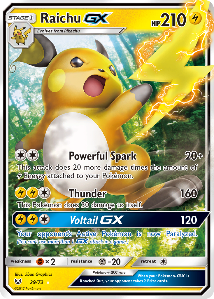 Raichu GX (29/73) [Sun & Moon: Shining Legends] | Infinity Cards & Collectibles