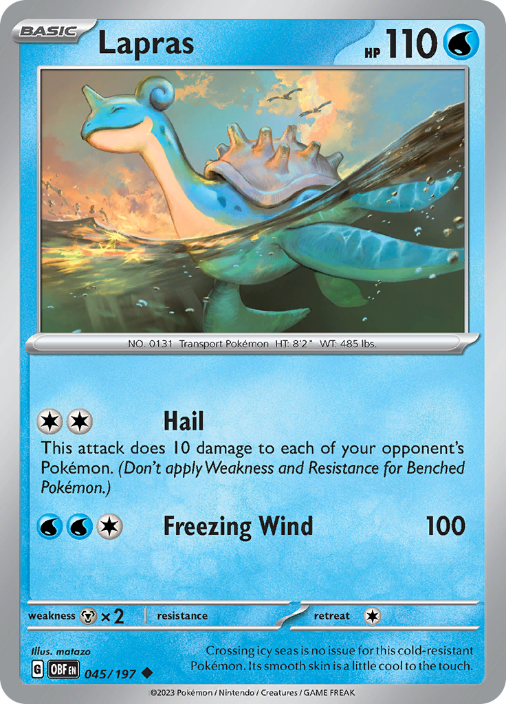 Lapras (045/197) [Scarlet & Violet: Obsidian Flames] | Infinity Cards & Collectibles
