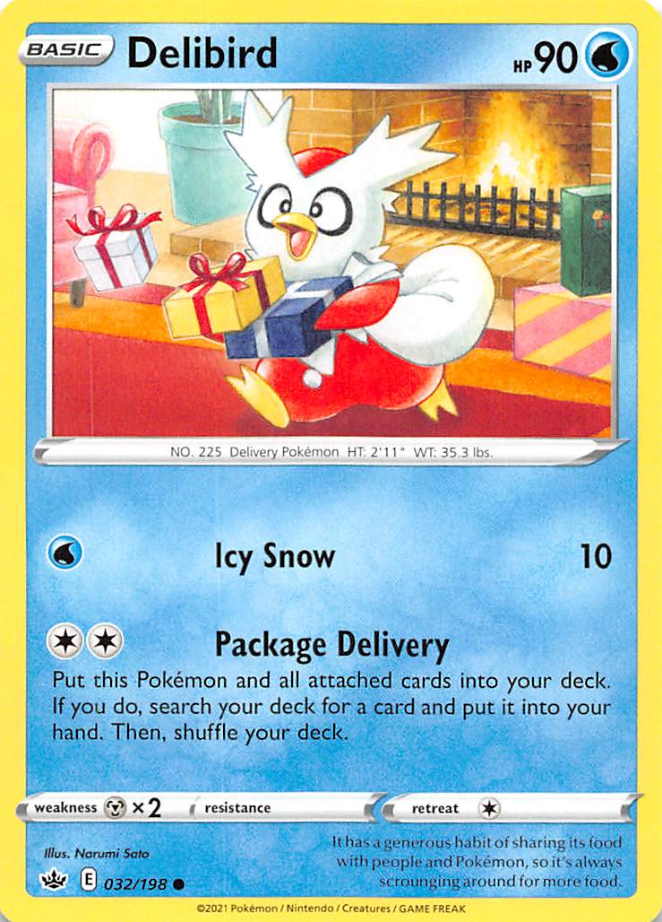 Delibird (032/198) [Sword & Shield: Chilling Reign] | Infinity Cards & Collectibles