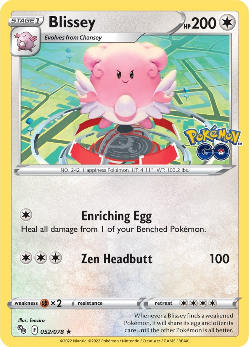 Blissey (052/078) [Pokémon GO] | Infinity Cards & Collectibles