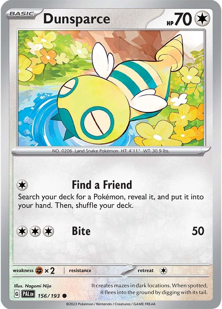 Dunsparce (156/193) [Scarlet & Violet: Paldea Evolved] | Infinity Cards & Collectibles