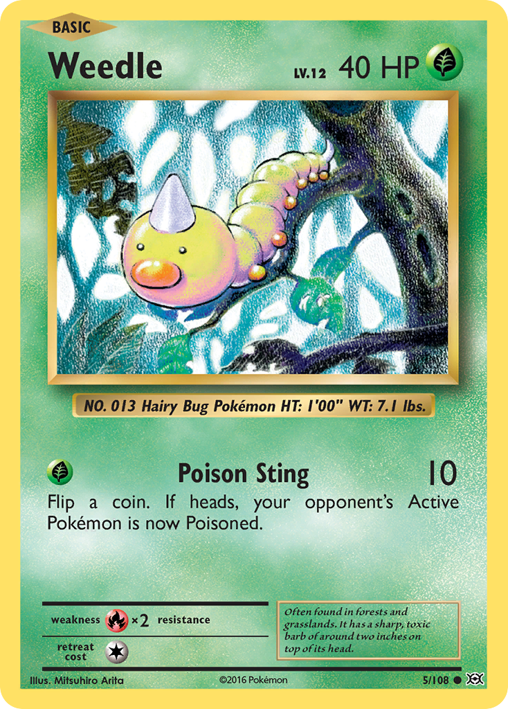 Weedle (5/108) [XY: Evolutions] | Infinity Cards & Collectibles