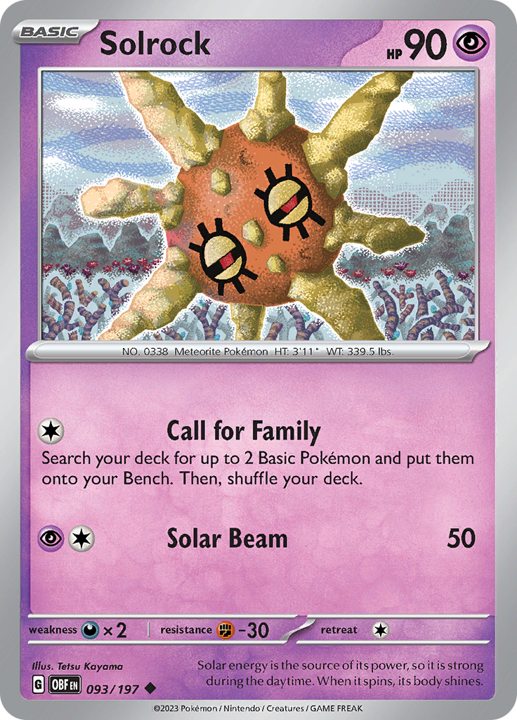 Solrock (093/197) [Scarlet & Violet: Obsidian Flames] | Infinity Cards & Collectibles