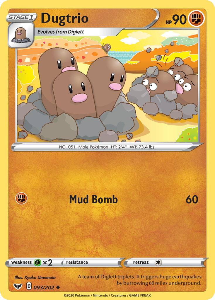 Dugtrio (093/202) [Sword & Shield: Base Set] | Infinity Cards & Collectibles
