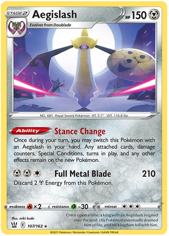 Aegislash (107/163) (107/163) [Sword & Shield: Battle Styles] | Infinity Cards & Collectibles