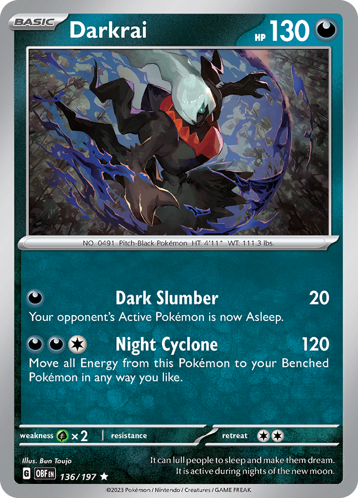 Darkrai (136/197) [Scarlet & Violet: Obsidian Flames] | Infinity Cards & Collectibles