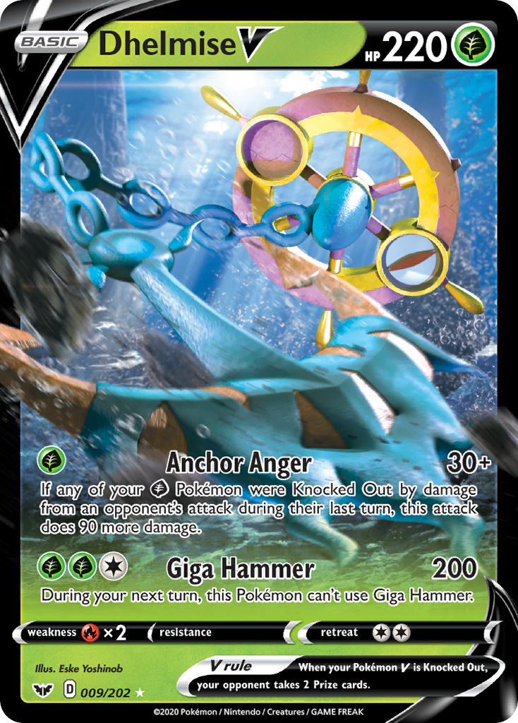 Dhelmise V (009/202) [Sword & Shield: Base Set] | Infinity Cards & Collectibles