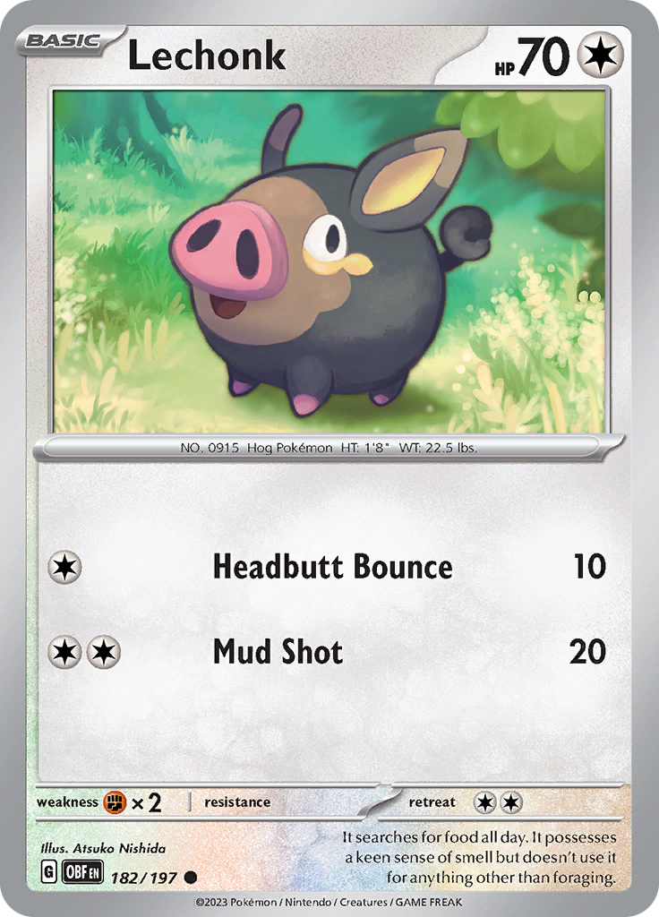 Lechonk (182/197) [Scarlet & Violet: Obsidian Flames] | Infinity Cards & Collectibles