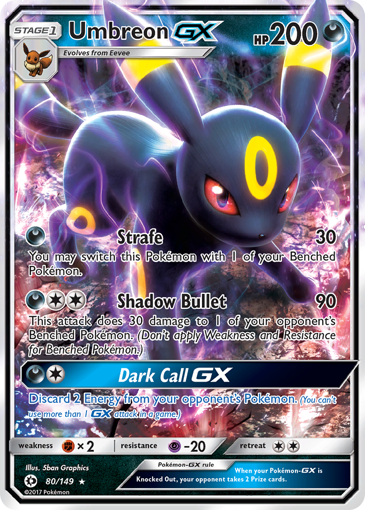 Umbreon GX (80/149) [Sun & Moon: Base Set] | Infinity Cards & Collectibles