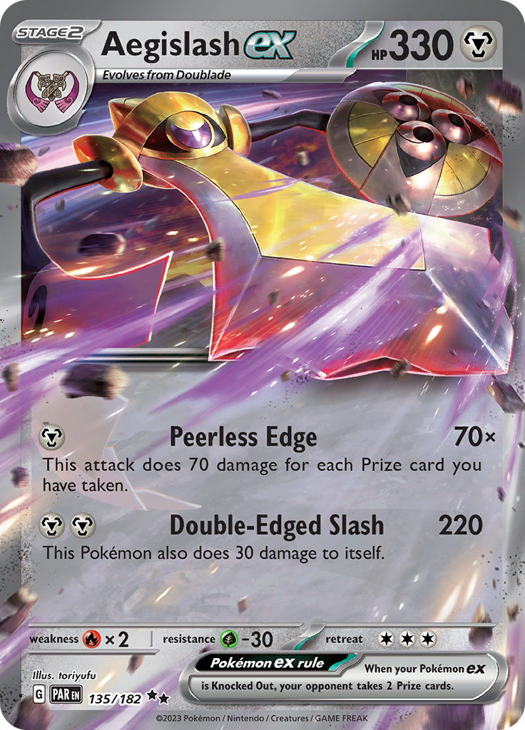 Aegislash ex (135/182) [Scarlet & Violet: Paradox Rift] | Infinity Cards & Collectibles