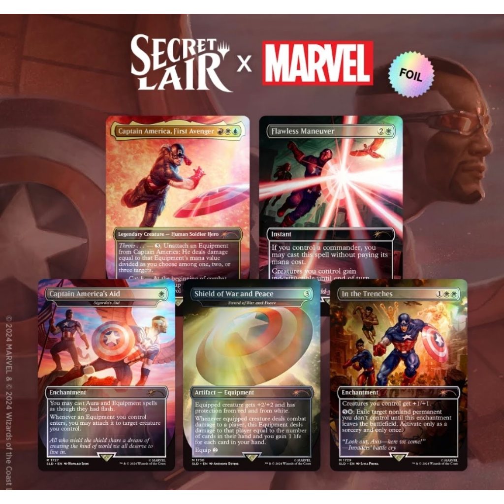 MTG - Marvel - Captain America Secret Lair -  Rainbow Foil Edition