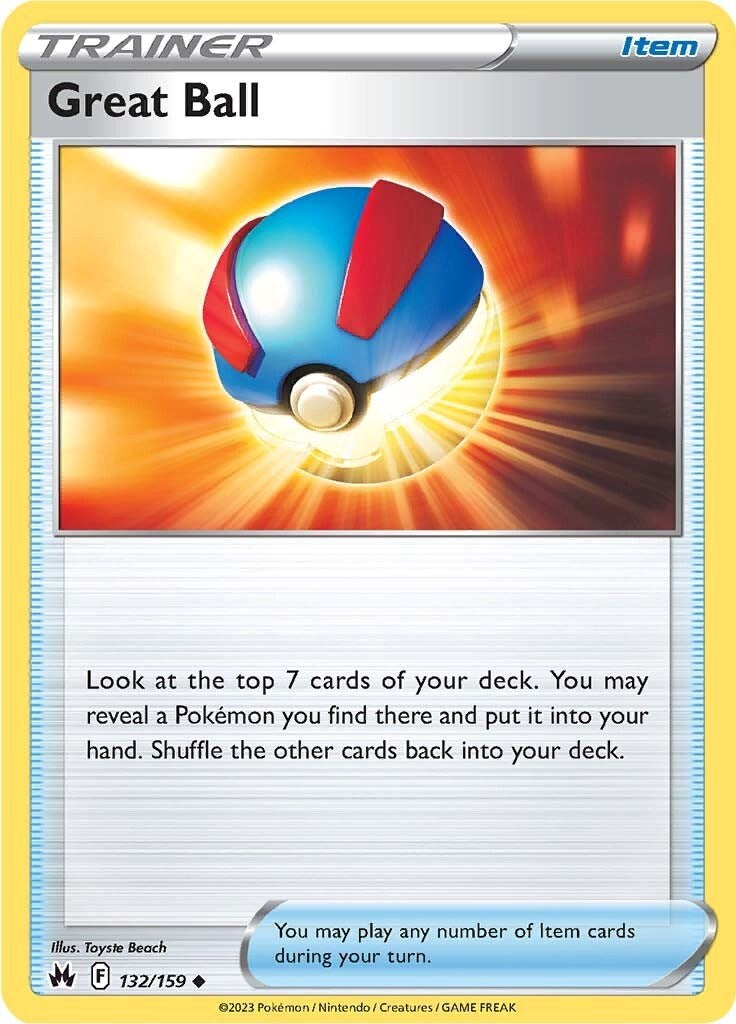 Great Ball (132/159) [Sword & Shield: Crown Zenith] | Infinity Cards & Collectibles