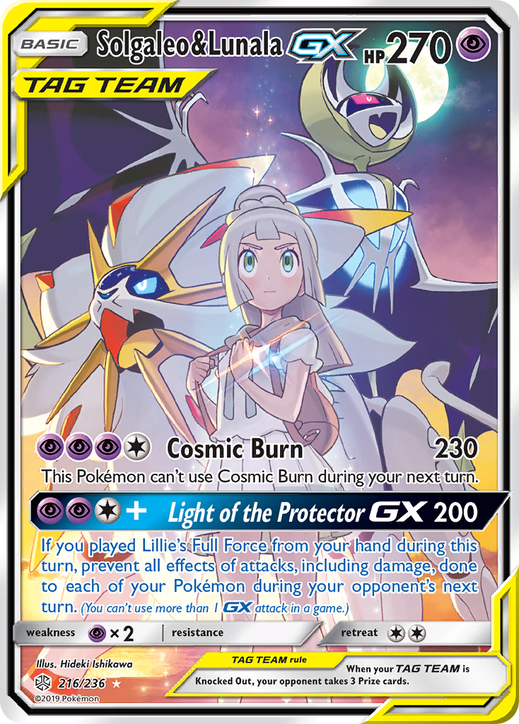 Solgaleo & Lunala GX (216/236) [Sun & Moon: Cosmic Eclipse] | Infinity Cards & Collectibles