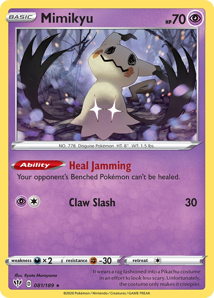 Mimikyu (081/189) (Cosmos Holo) [Sword & Shield: Darkness Ablaze] | Infinity Cards & Collectibles