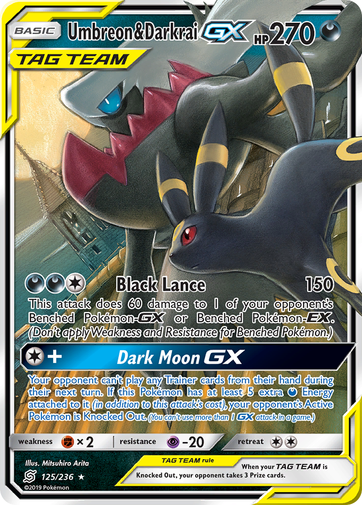 Umbreon & Darkrai GX (125/236) [Sun & Moon: Unified Minds] | Infinity Cards & Collectibles