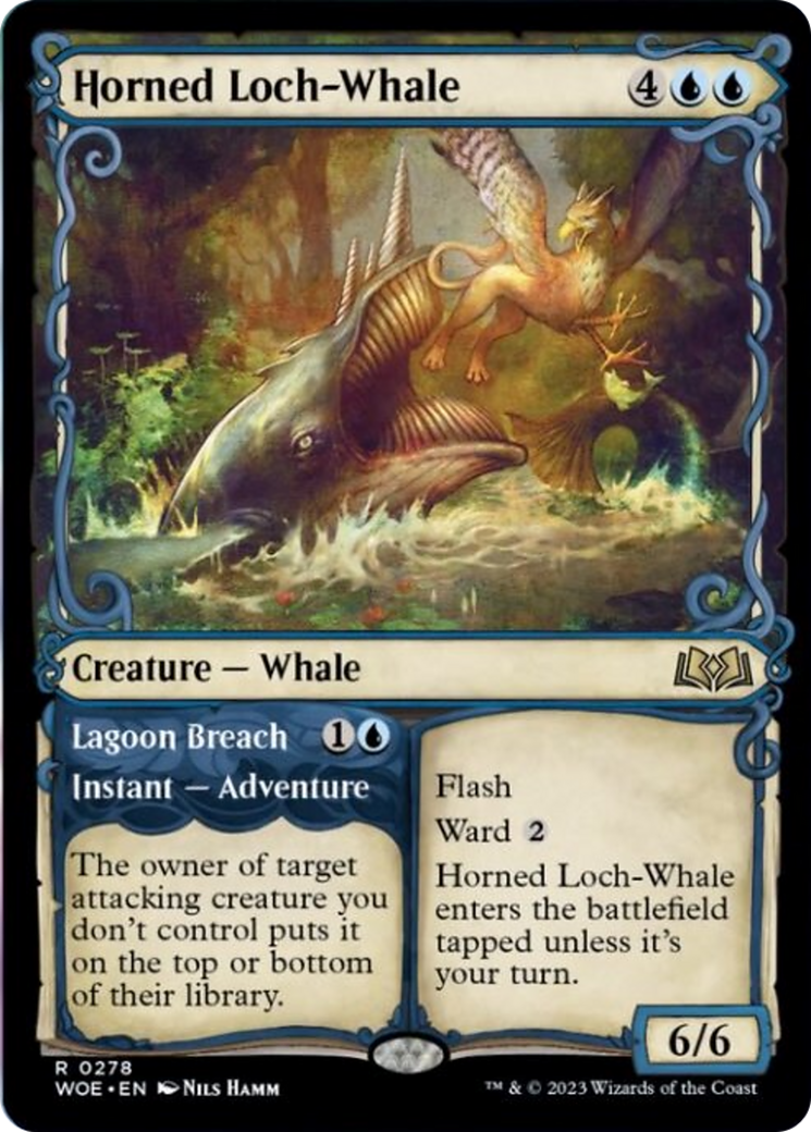 Horned Loch-Whale // Lagoon Breach (Showcase) [Wilds of Eldraine] | Infinity Cards & Collectibles