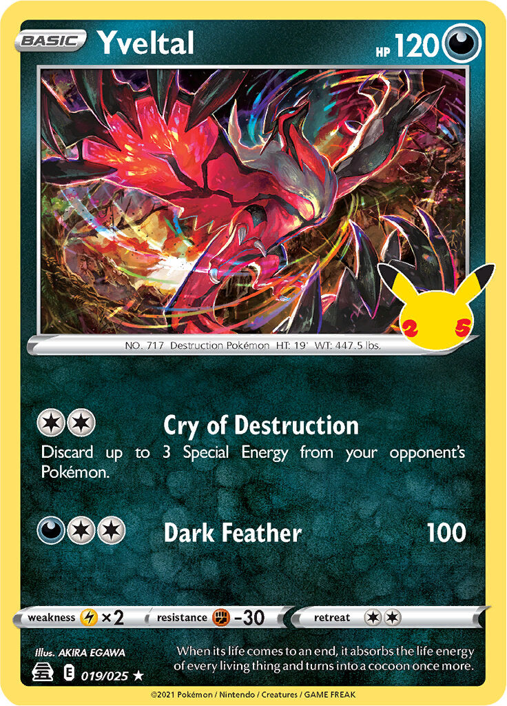 Yveltal (019/025) [Celebrations: 25th Anniversary] | Infinity Cards & Collectibles
