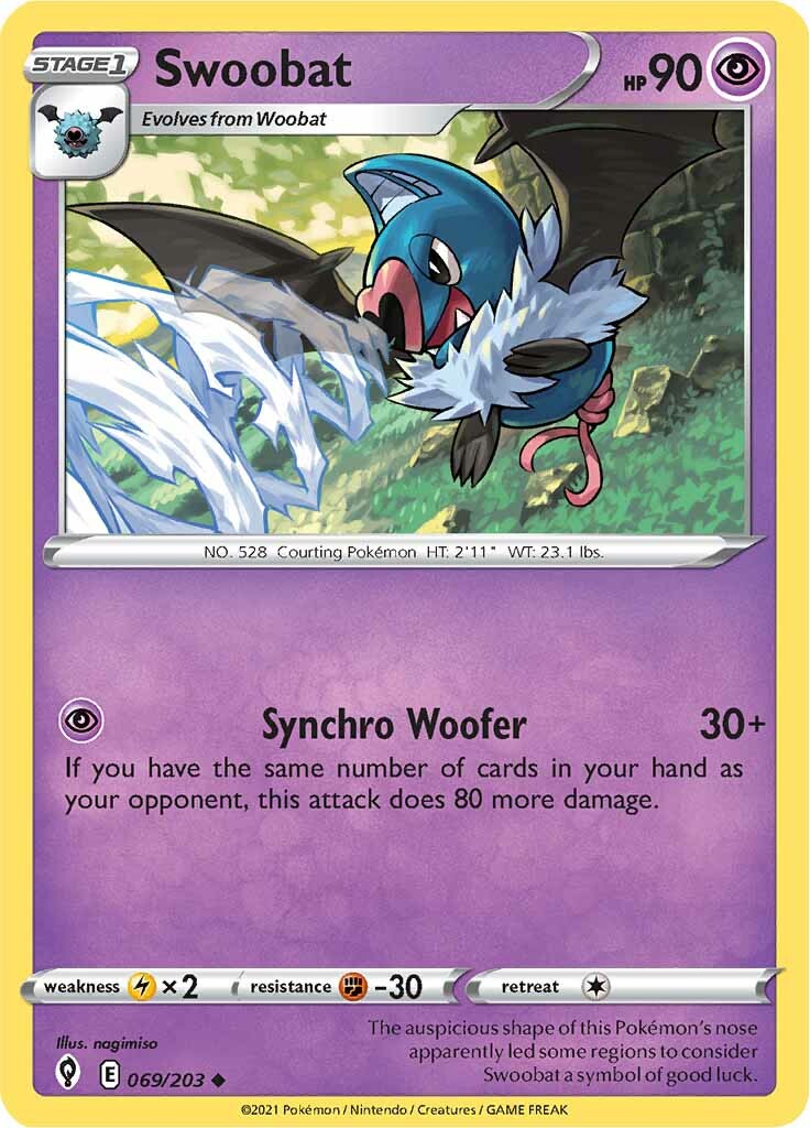 Swoobat (069/203) [Sword & Shield: Evolving Skies] | Infinity Cards & Collectibles