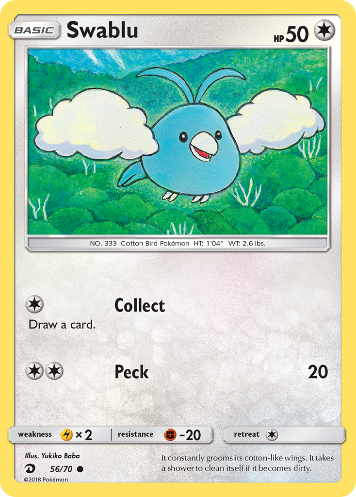 Swablu (56/70) [Sun & Moon: Dragon Majesty] | Infinity Cards & Collectibles