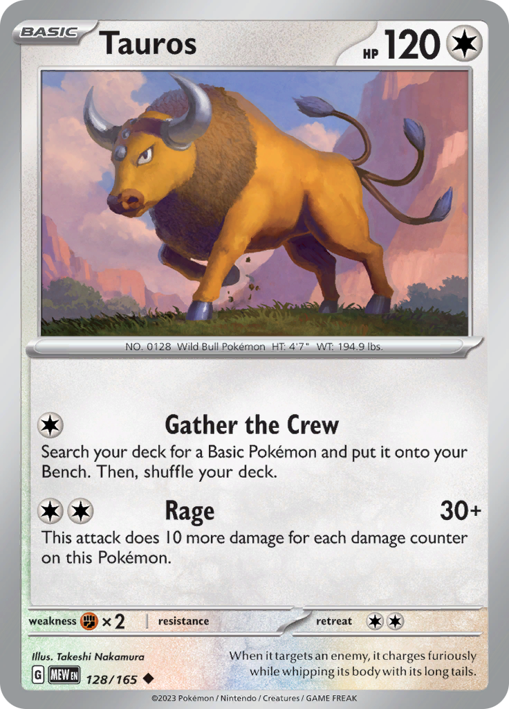 Tauros (128/165) [Scarlet & Violet 151] | Infinity Cards & Collectibles