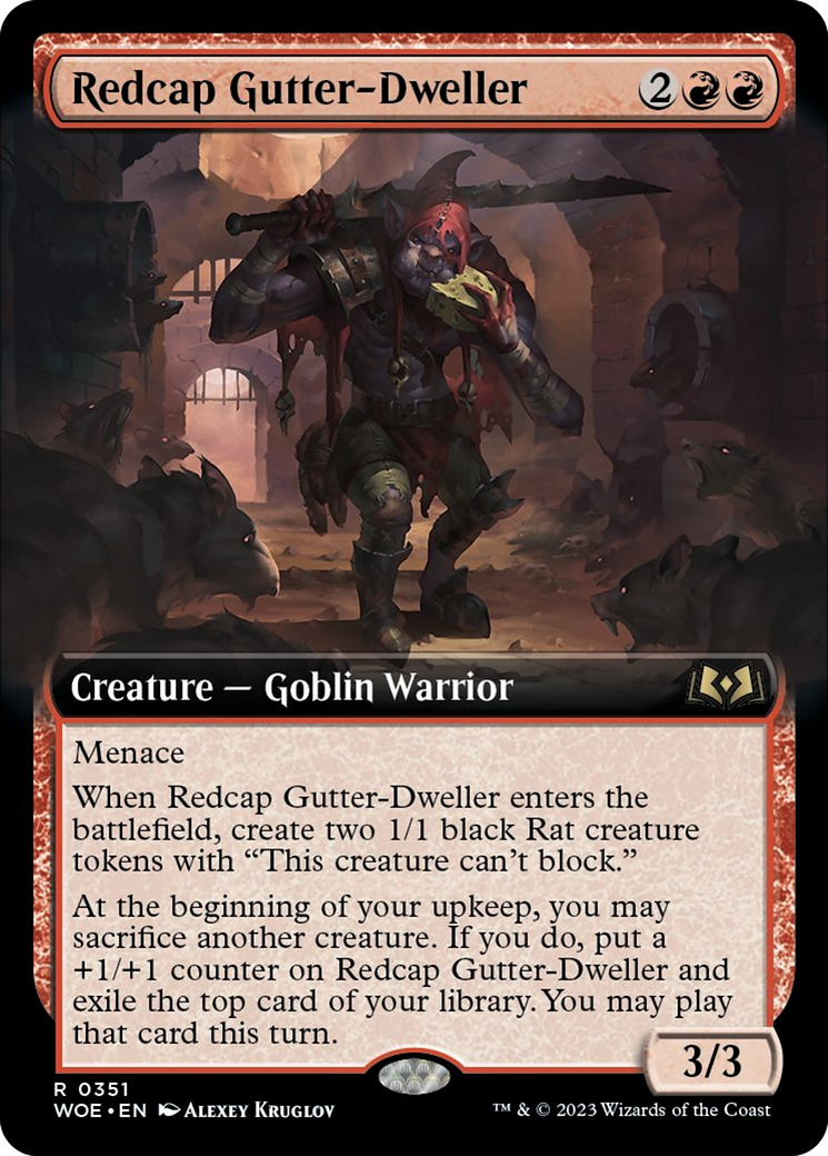 Redcap Gutter-Dweller (Extended Art) [Wilds of Eldraine] | Infinity Cards & Collectibles