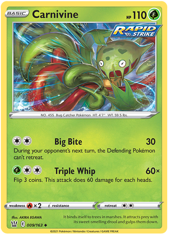 Carnivine (009/163) [Sword & Shield: Battle Styles] | Infinity Cards & Collectibles