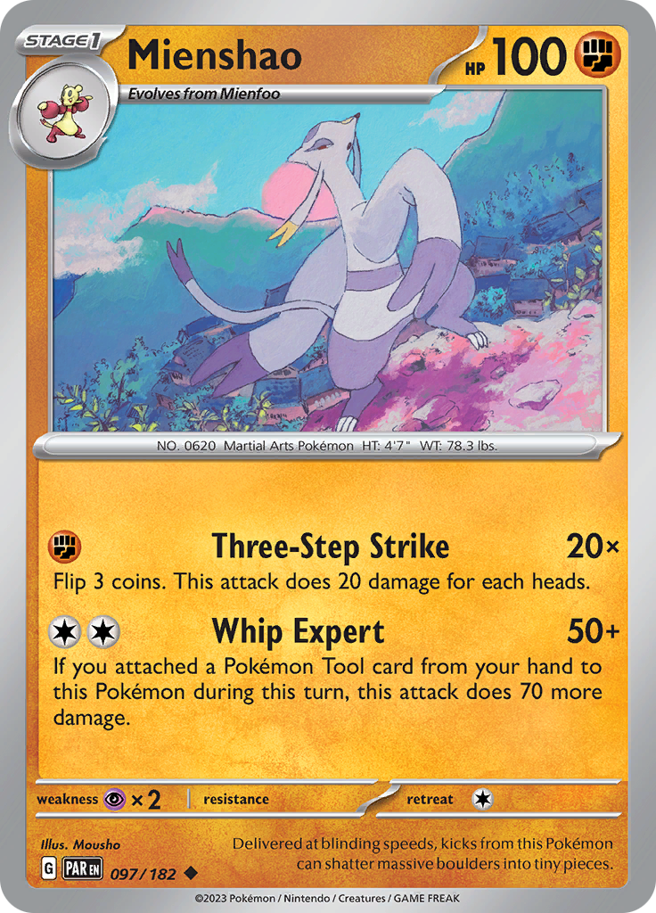Mienshao (097/182) [Scarlet & Violet: Paradox Rift] | Infinity Cards & Collectibles