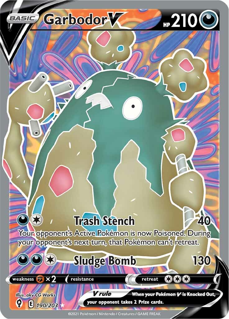 Garbodor V (190/203) [Sword & Shield: Evolving Skies] | Infinity Cards & Collectibles