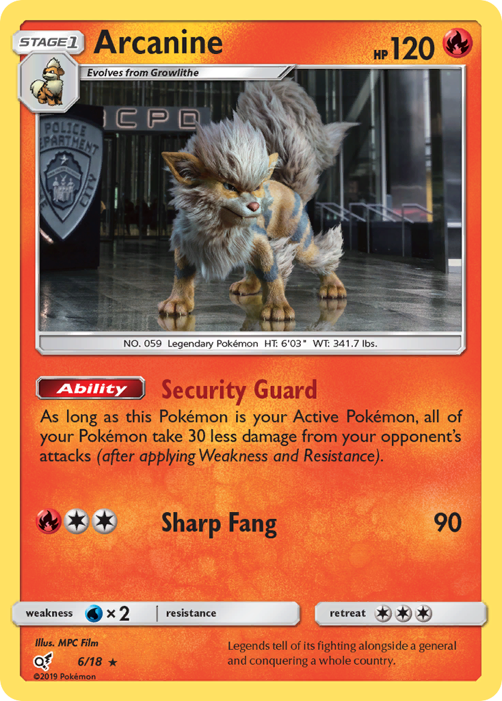 Arcanine (6/18) [Sun & Moon: Detective Pikachu] | Infinity Cards & Collectibles
