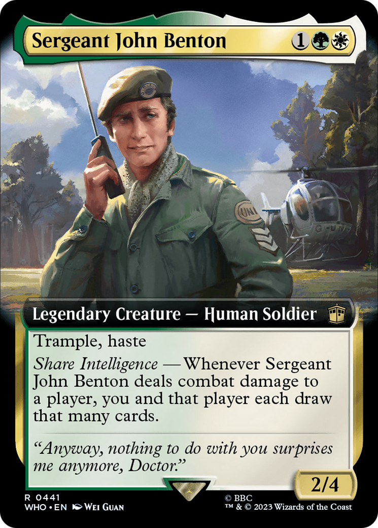 Sergeant John Benton (Extended Art) [Doctor Who] | Infinity Cards & Collectibles