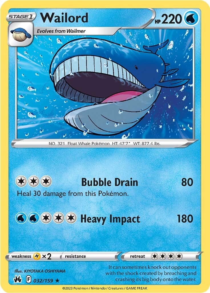 Wailord (032/159) [Sword & Shield: Crown Zenith] | Infinity Cards & Collectibles