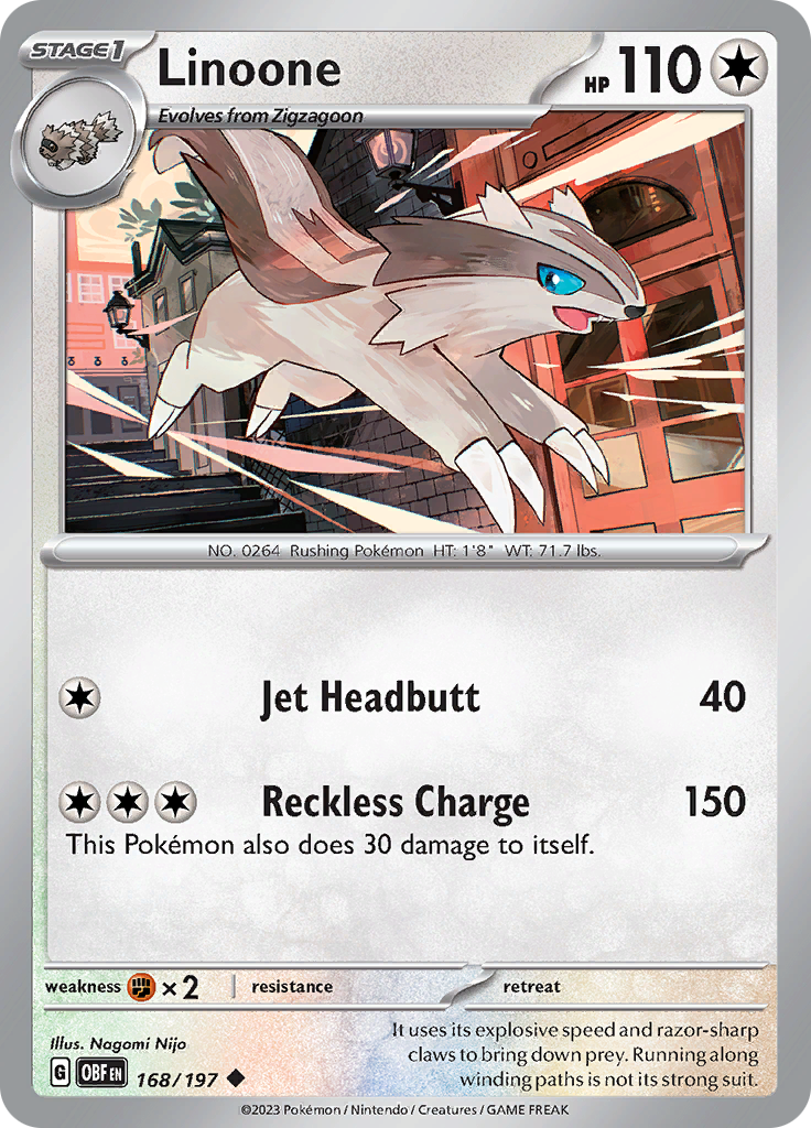 Linoone (168/197) [Scarlet & Violet: Obsidian Flames] | Infinity Cards & Collectibles