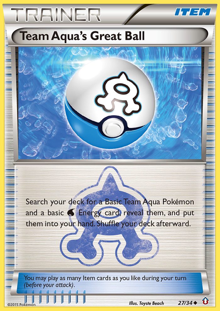 Team Aqua's Great Ball (27/34) [XY: Double Crisis] | Infinity Cards & Collectibles
