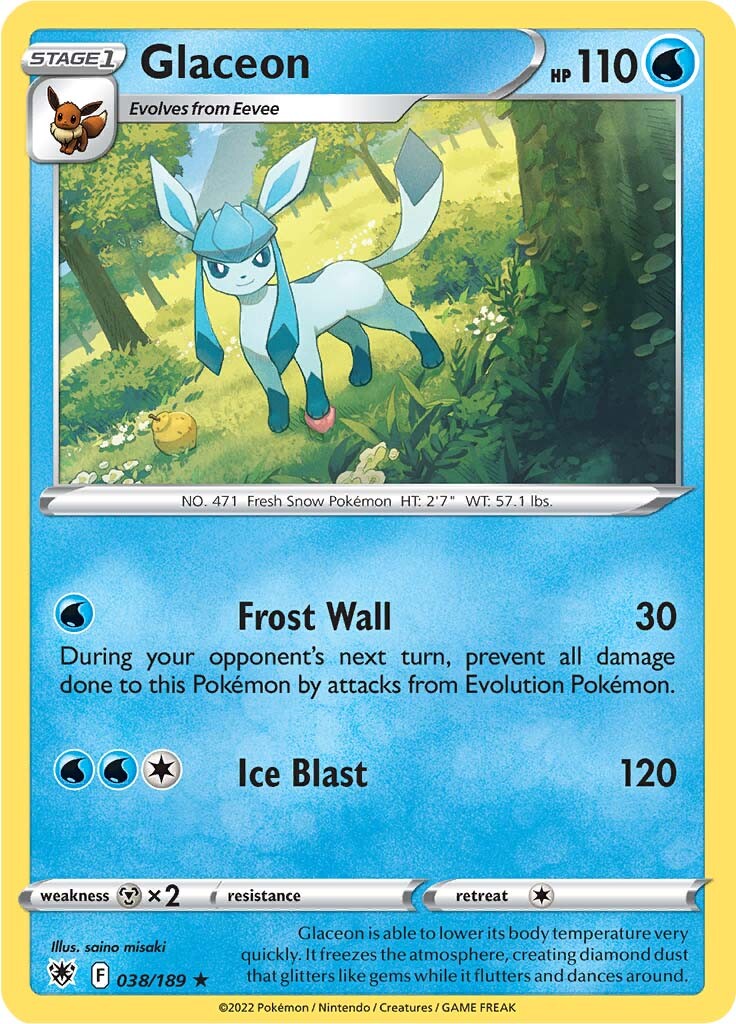 Glaceon (038/189) [Sword & Shield: Astral Radiance] | Infinity Cards & Collectibles