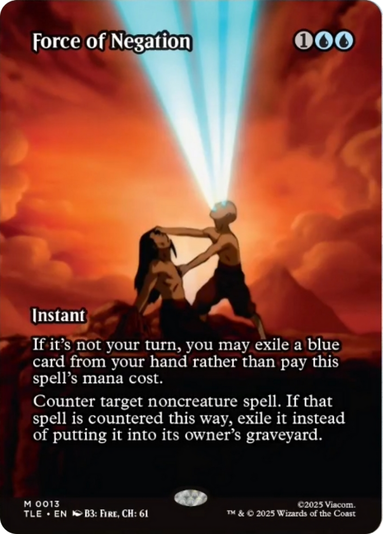 Force of Negation (Borderless) [Avatar: The Last Airbender: Eternal-Legal] | Infinity Cards & Collectibles