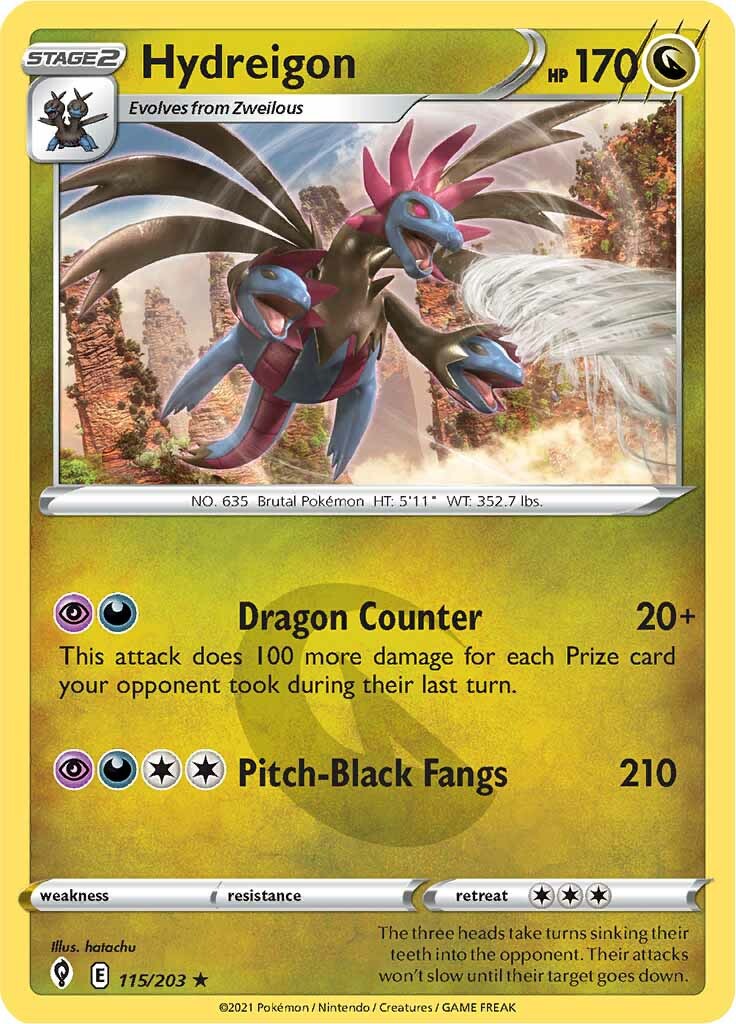 Hydreigon (115/203) [Sword & Shield: Evolving Skies] | Infinity Cards & Collectibles