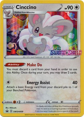 Cinccino (SWSH009) (Prerelease Promo) [Sword & Shield: Black Star Promos] | Infinity Cards & Collectibles