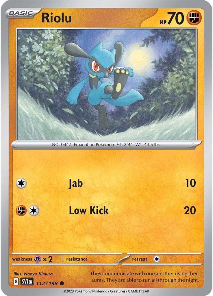 Riolu (112/198) [Scarlet & Violet: Base Set] | Infinity Cards & Collectibles