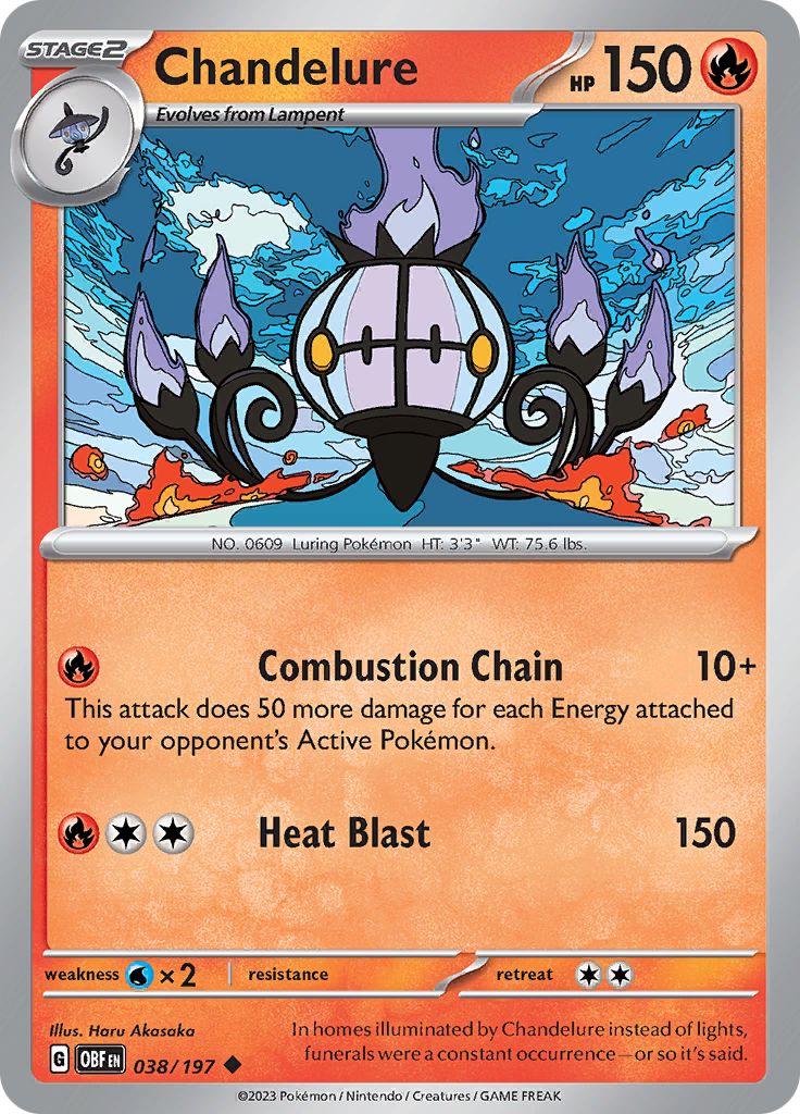 Chandelure (038/197) [Scarlet & Violet: Obsidian Flames] | Infinity Cards & Collectibles