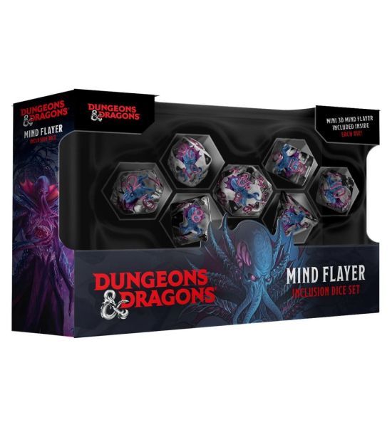Fanroll: D&D Monsters Resin Inclusion Dice Set: Mind Flayer
