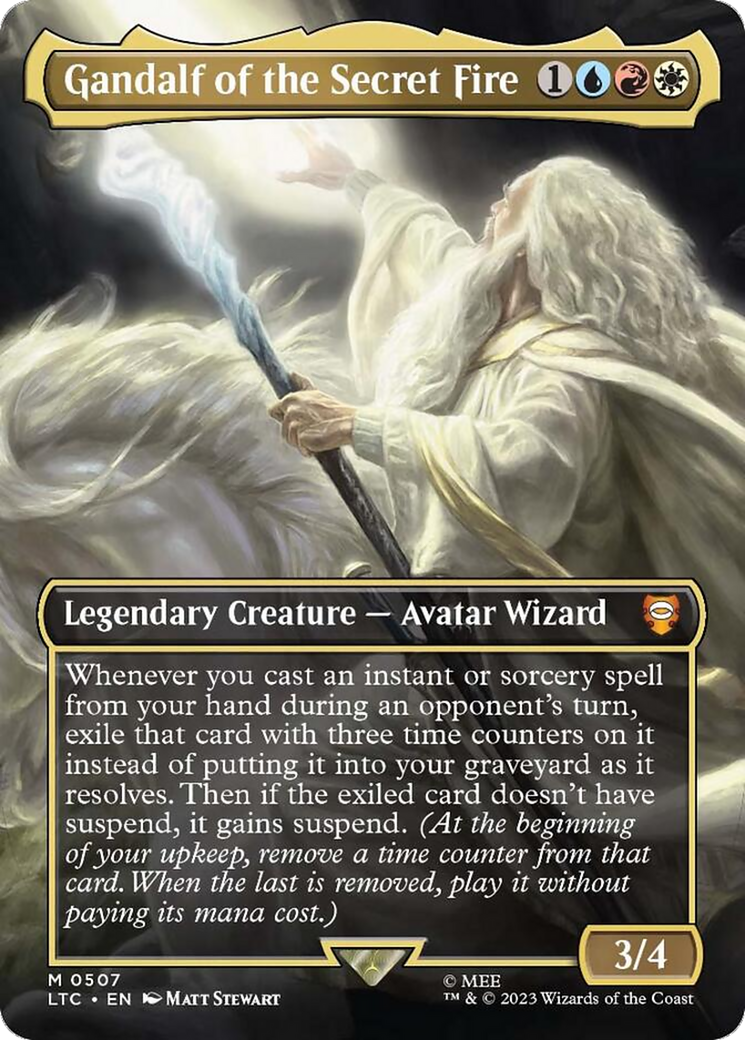 Gandalf of the Secret Fire (Borderless) [The Lord of the Rings: Tales of Middle-Earth Commander] | Infinity Cards & Collectibles
