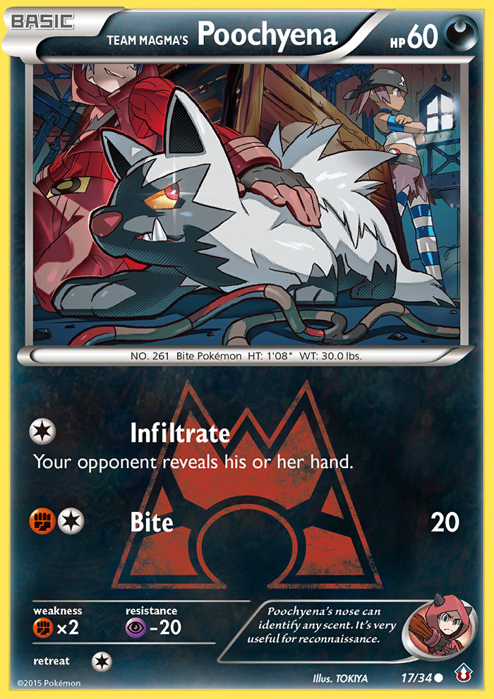 Team Magma's Poochyena (17/34) [XY: Double Crisis] | Infinity Cards & Collectibles