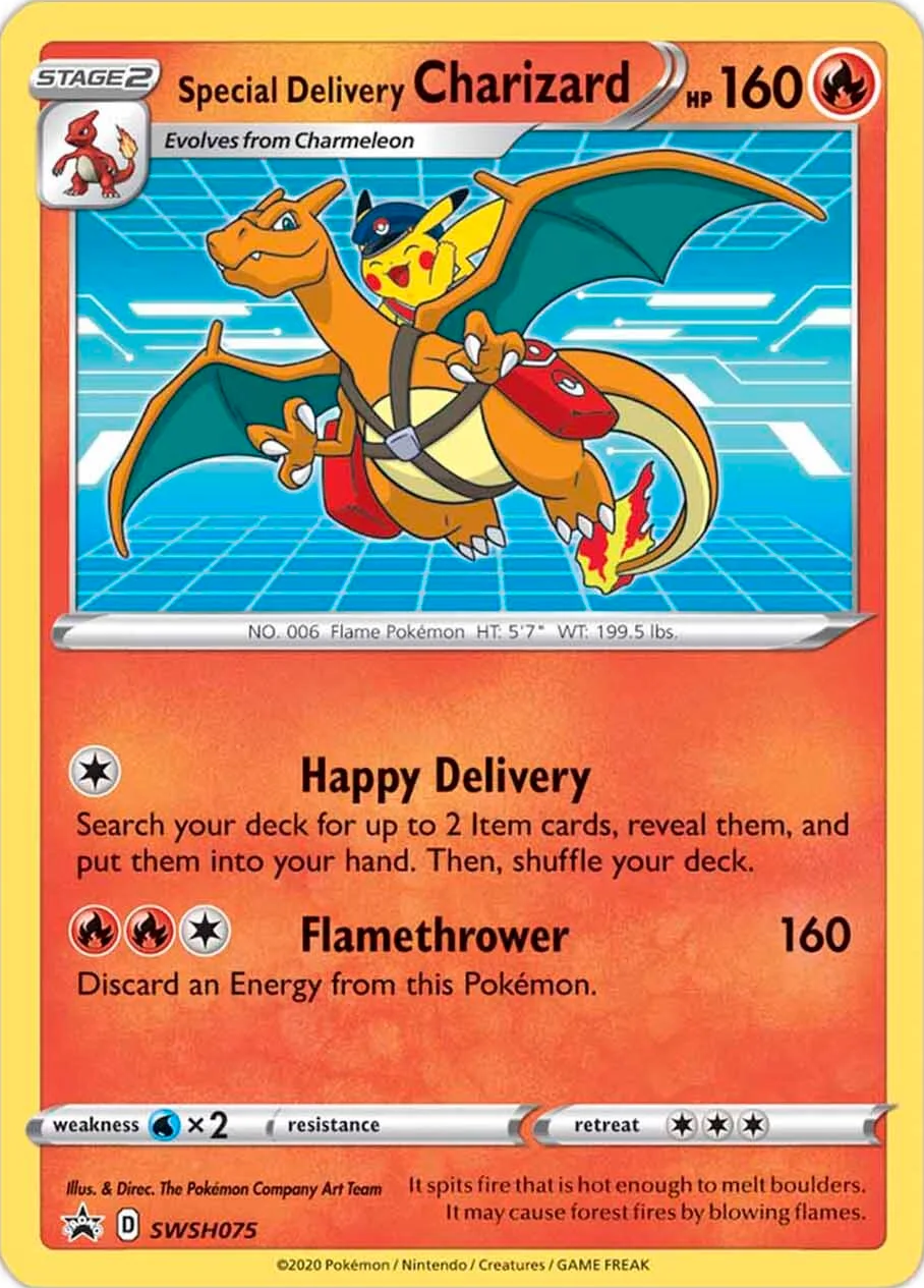 Special Delivery Charizard (SWSH075) [Sword & Shield: Black Star Promos] | Infinity Cards & Collectibles