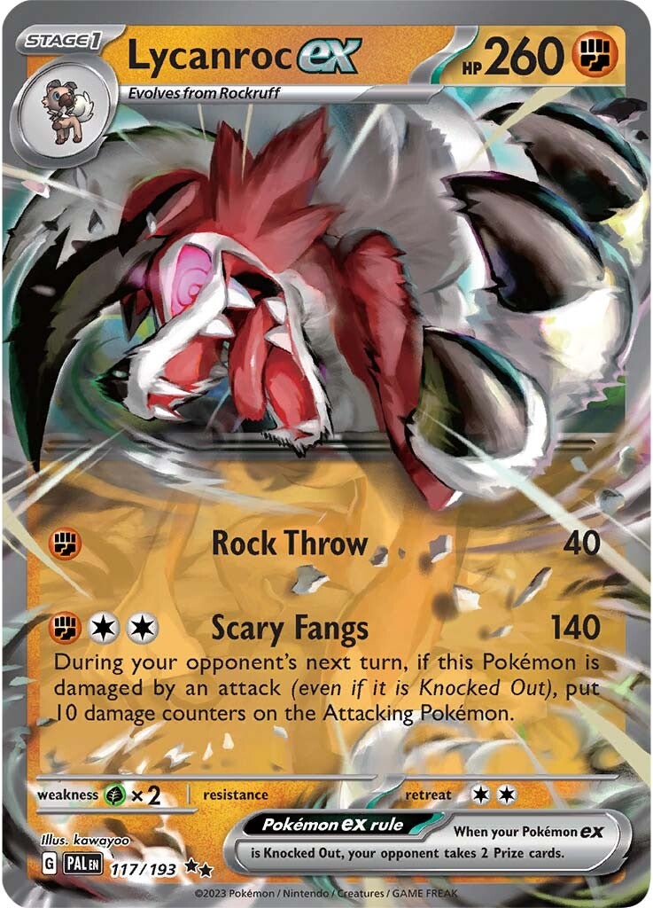 Lycanroc ex (117/193) [Scarlet & Violet: Paldea Evolved] | Infinity Cards & Collectibles