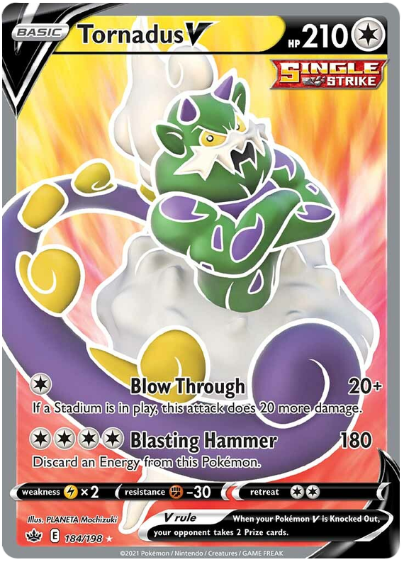 Tornadus V (184/198) [Sword & Shield: Chilling Reign] | Infinity Cards & Collectibles